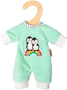 Heless 9181 - Barboteuse pour poupées à motif pingouin à pois, en velours doux avec broderies de haute qualité, taille 20-25 cm, lot de 1