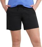 Hanes Women's Jersey Short, Black, Large