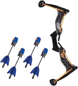 Zing HyperStrike Bow Archer Pack - 1 Bow and 4 Zonic Whistle Arrows, Launches Arrows Up to 250 Feet, for Ages 14 and Up (Carbon Fiber)