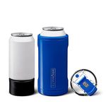 BrüMate Hopsulator Trio 3-in-1 Insulated Can Cooler for 12oz / 16oz Cans + 100% Leak Proof Tumbler with Lid | Insulated for Beer, Soda, and Energy Drinks (Royal Blue)