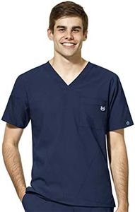 WonderWink W123 Men’s V-Neck Scrub Top — Navy, Medium