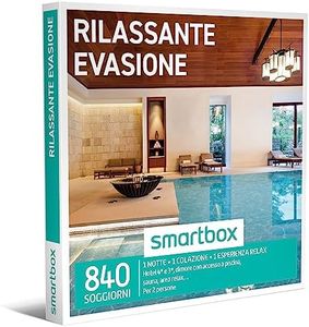 smartbox - Cofanetto Regalo per Uomo o Donna - Rilassante evasione - Idee Regalo Originale - 1 Notte con Colazione e Pausa Relax per 2 Persone