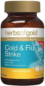 Herbs of Gold Cold and Flu Strike 60 Tablets, 60 count