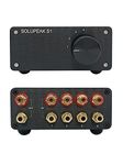 SOLUPEAK RCA Switch Stereo 4 in 1 Out Audio Signal Source Switcher HiFi Input Selector Splitter Box S1