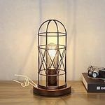 Small Touch Lamp, Industiral Table 