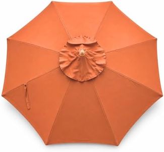 Formosa Covers Replacement Umbrella Canopy for 10 Foot 8 Rib Market Outdoor Patio Umbrella Frames Rib Length 58" to 60" 600D Polyester UV-Treated (Canopy Only)