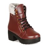 Denill Women Stylish Fur Boots UK- 7