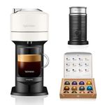 Nespresso Vertuo Next Automatic Pod Coffee Machine with Milk Frother for Americano, Cappuccino and Latte by Magimix in White