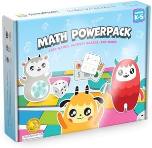 Math PowerPack – 10 Game Learning Kit for Grades K–5 – Build Skills in Numbers, Operations, Money, and More