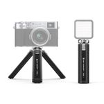 K&F Concept Metal Mini Phone Camera Tripod, 1/4 Inch Screw Desktop Tabletop Stand, Load up to 44lbs with 2 Levels of Height Adjustment, MS06