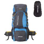 Impulse Rucksack bags 80 litres travel bag for men tourist bag for travel backpack for hiking trekking Bag for men camping Curve Sky Blue with 1 year Warranty