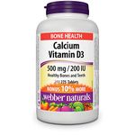 Webber Naturals Calcium Carbonate with Vitamin D3, 275 Tablets, Helps Support Bones and Teeth