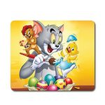 woopme® Cat Mouse Duck Cartoon Printed Mouse Pad for Office Gaming Professional Laptop/PC/Computer Rectangle Rubber Base Mouse pad (24 x 20 CMS)