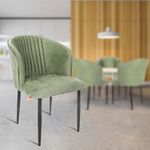 ROSE® Fire Cafe Chair | Side Chair | Kitchen | Breakfast | Living Room Chair | Modern Velvet Dining Chair for Cafe Chair | Restaurants Chairs (Turqouise Green (Set of 1))