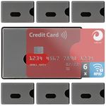 valonic - Set of 6 RFID Blocking Sleeves for Fraud Protection/Identity Theft Prevention - Credit Card Protector Sleeve for Wallet - Protection Block for NFC Cards