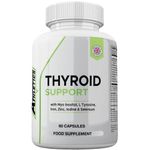 Thyroid Support Supplement - 60 Capsules - Includes Myo inositol, L-Tyrosine, Iron, Magnesium, Zinc, Manganese, Selenium, Vitamin B12 - Contributes to The Reduction of Tiredness & Fatigue