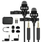 Lavalier Microphone for iPhone Lapel Lav Mic for iPhone External Clip-On Wired Little Mic for Video Recording Omni Compact Portable Mic Plug&Play for Youtube Podcast Live Stream Vlogging ASMR (9.84ft)