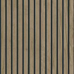 Panacea Wood Slats Wallpaper Walnut - Brown/Black - Belgravia 1157