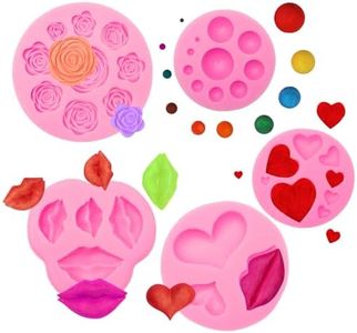 Silicone Molds Fondant Mold Vintage Relief Mould for Baking Craft Cake Border Decor (Heart Love Style)