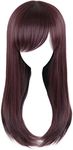 DAZCOS Game Cosplay Wig Straight Brown Hair 65 cm (Brown)