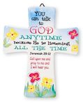 Childs Bedroom Cross You Can Talk To God SET INCLUDES A LOURDES PRAYER CARD