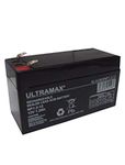 ULTRAMAX NP1.2-12, 12V 1.2AH 20HR (AS 1.3AH) SEALED LEAD ACID RECHARGEABLE ALARM BATTERY