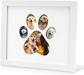 BlissfulAbode 5-Opening Dog Paw Print Collage Frame,Pet Paw Print Picture Frame, Frame for Dog Dad and Mom,Dog Paw Print Gifts,Pet Memorial Picture Frame