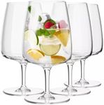 Krosno - Water Glasses, Set of 4, 11.2 oz, Modern Collection, Ideal for Everyday Use, Drinking Glasses, Lead-Free and Safe, Dishwasher Safe, Made in Europe