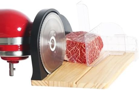 LOPEZTEK Food Slicer Attachments Compatible with KitchenAid Stand Mixer, Quick and Precise Slicing Accessories for Deli, Meat, Bread, Vegetables, Fruit, and Cheese, Semi-Automatic