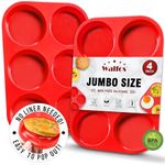 Walfos Premium Silicone Muffin Top Pan, Non-Stick Muffin Top Baking Pan, Prefect for Baking Cake, Corn Bread, Muffin Top and More, Food Grade and BPA Free (2-PK Silicone Muffin Top Pan)