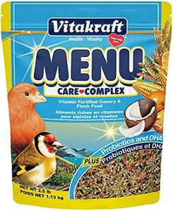 Vitakraft Menu Premium Canary and Finch Food - Vitamin-Fortified - Daily Food for Small Pet Birds Browns 2.5 Pound (Pack of 1)