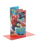 UK Greetings Marvel 5th Birthday Card For Him/Boy With Envelope - Badge Design, With Spider-Man