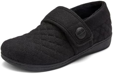 Vionic Womens Jackie Quilted Flannel Clogs Black 7 Medium (B,M)