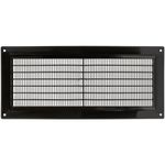 5'' x 12'' Inch / 130 x 300 mm Plastic Vent Cover - Black - Rectangular Soffit Vent - Exhaust Ventilation Louver - Air Inlet Grille Cover - Built-in Screen Mesh - HVAC Vent Duct Cover