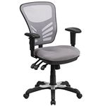 Flash Furniture Office Chair, Metal, Grey, 68.58 x 64.77 x 112.4 cm