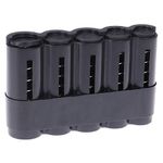 Compact Coin Holder with 5 Coin Sorter | Sorter Purse | Suitable for Waiter/Waiter, Taxis, Buses, Vendors in Amusement Park, Street Vendors | Plastic | Black
