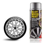 E-TECH Metallic Silver Alloy Wheel Paint Chip Resistant Wheel Refurbishment 400ml Can