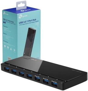 TP-Link UH700 USB Hub, 1.5A Fast Charging 7-Port Docking Station, 10x Data Transfer Speed up to 5Gbps, 12V/2.5A Power Adapter and 1m USB 3.0 Cable, Compatible with Windows, Mac OS X and Linux systems