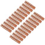 Gasless Mig Welder Tips 20pcs Copper Contact Tip, Welding Contact Tip Welding Torch Tip Mig Nozzle Tip For Miller Hobart Mig Welding Guns (1.0)