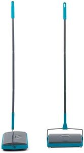 Beldray LA024855TQ Carpet Sweeper - Manual Floor Cleaner, Roller To Clean Carpets And Hard Floors, Pet Fur Remover, Easy Use, Brush Comb To Remove Dirt/Hair From Bristles, Thin & Compact, Lightweight