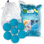 U.S. Pool Supply 1.5 lbs Blue Pool Filter Balls - Eco-Friendly Fiber Filter Media for Swimming Pool Sand Filters (Equals 50 lbs Pool Filter Sand) - Highly Efficient Water Filtration Sand Replacement