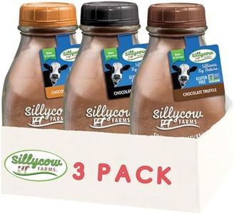 Sillycow Farms Hot Chocolate Variety Pack | Chocolate Chocolate, Chocolate Truffle, Chocolate Moo-Usse | Rich Hot Cocoa | Gluten-Free, Non-GMO, Dairy-Free | 16.9 Oz Reusable Glass Bottle - Pack of 3