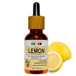 Organix Mantra Lemon Essential Oil - 100% Pure Natural Lemon Oil for Skin, Cleaning, Diffuser & DIY - Natural Lemon Essence Oil for Diffuser & DIY - 15ML