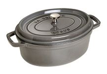 Staub Cast Iron Roaster/Cocotte, Oval 27 cm, 3.2 L, Graphite Grey