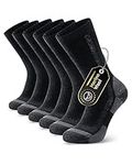 PULIOU Merino Wool Socks for Men and Women Hiking Warm Thick Cozy Boot Thermal Socks Winter Work Soft Socks Sports Socks Running Socks Sneaker Socks (Size: 9-12, Black, 3 Pairs)