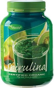 Spirulina Powder Certified Organic 1kg, 100% Pure Spirulina, Contains Chlorophyll, Carotenoids, Supergreen, phytonutrients, antioxidants, Betacarotene, Phycocyanin. 285 Serves.