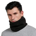 HGDGears Unisex Winter Outdoor Thermal Snood Fleece Ski Neck Warmer for Mens Womens(Black)