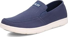 HUK Men's Brewster Slip on Wet Traction Fishing & Deck Shoes Boat, Classic - Sargasso Sea, 8
