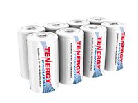 Tenergy 8 pcs of Premium D Size 10,000mAh High Capacity High Rate NiMH Rechargeable Batteries - UL Certified