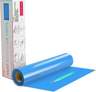 HTVRONT HTV Vinyl Rolls Heat Transfer Vinyl - 12" x 20ft Lake Blue HTV Vinyl for Shirts, Iron on Vinyl for All Cutter Machine - Easy to Cut & Weed for Heat Vinyl Design (Lake Blue)